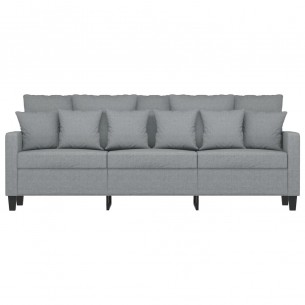 Canapé à 3 places Gris clair 180 cm Tissu
