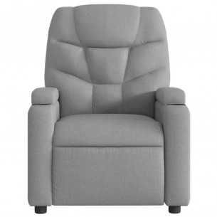 Fauteuil de massage inclinable Gris clair Tissu