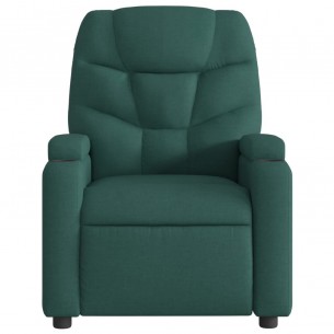 Fauteuil inclinable Vert foncé Tissu