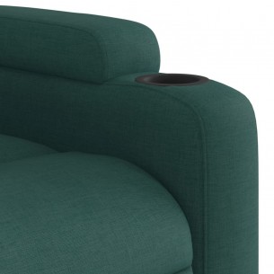 Fauteuil inclinable Vert foncé Tissu