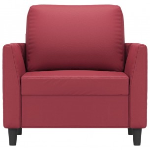 Fauteuil Rouge bordeaux 60 cm Similicuir