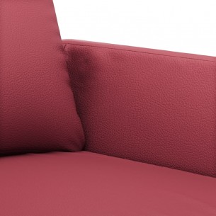 Fauteuil Rouge bordeaux 60 cm Similicuir