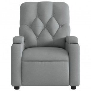 Fauteuil de massage inclinable Gris clair Tissu