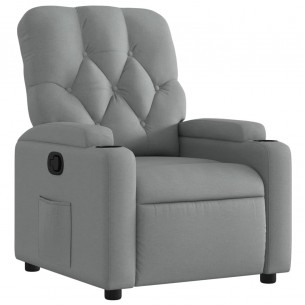 Fauteuil inclinable Gris clair Tissu