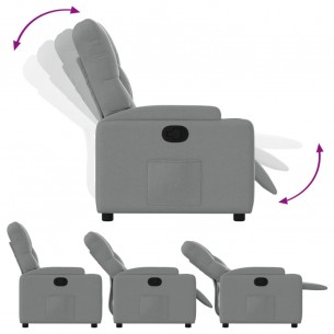 Fauteuil inclinable Gris clair Tissu