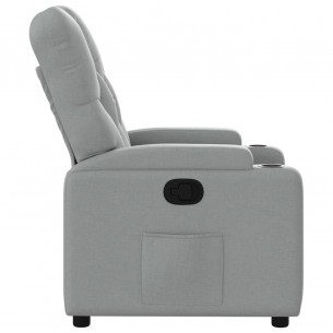 Fauteuil inclinable Gris clair Tissu