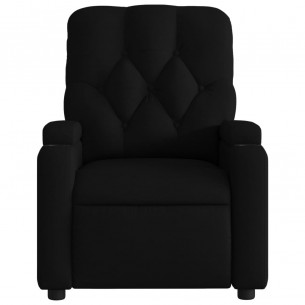 Fauteuil de massage inclinable Noir Tissu