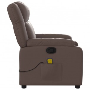 Fauteuil de massage inclinable Marron Similicuir