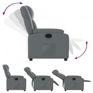 Fauteuil inclinable Gris Similicuir