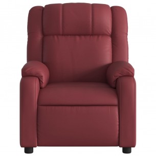 Fauteuil de massage inclinable Rouge bordeaux Similicuir