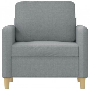 Fauteuil Gris clair 60 cm Tissu