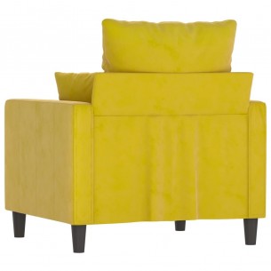 Fauteuil Jaune 60 cm Velours