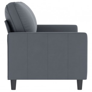 Canapé à 2 places Gris foncé 140 cm Velours