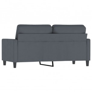 Canapé à 2 places Gris foncé 140 cm Velours
