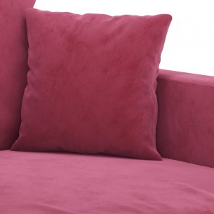 Canapé à 2 places Rouge bordeaux 140 cm Velours