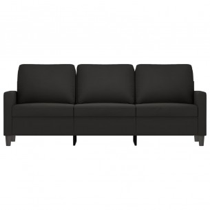 Canapé à 3 places Noir 180 cm Velours