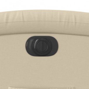 Fauteuil inclinable électrique Crème Tissu