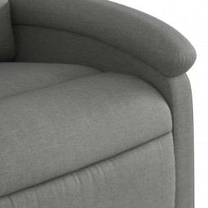 Fauteuil inclinable de massage électrique gris foncé tissu