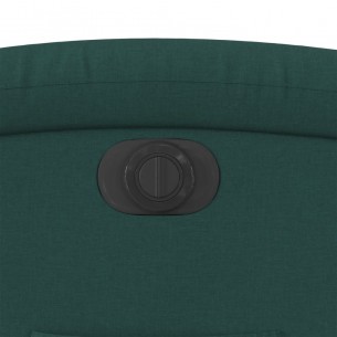 Fauteuil inclinable électrique Vert foncé Tissu