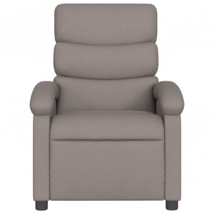 Fauteuil de massage inclinable électrique Taupe Tissu