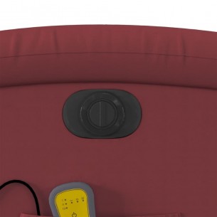 Fauteuil de massage inclinable électrique rouge bordeaux