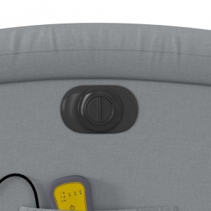 Fauteuil de massage inclinable électrique gris clair tissu