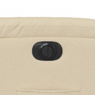 Fauteuil inclinable électrique Crème Tissu