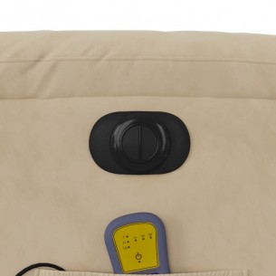 Fauteuil inclinable de massage électrique crème
