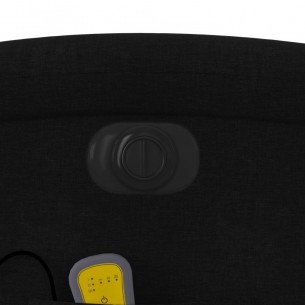Fauteuil de massage inclinable électrique Noir Tissu