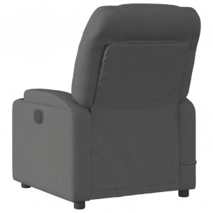 Fauteuil inclinable de massage électrique gris foncé tissu