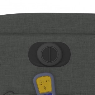 Fauteuil inclinable de massage électrique gris foncé tissu