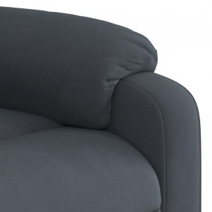 Fauteuil inclinable électrique Gris foncé Velours