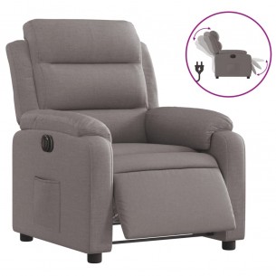 Fauteuil inclinable électrique Taupe Tissu