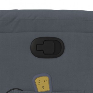Fauteuil de massage inclinable gris foncé velours