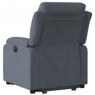 Fauteuil inclinable électrique gris foncé velours