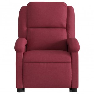 Fauteuil inclinable de massage électrique Rouge bordeaux Tissu