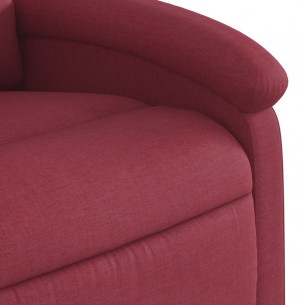 Fauteuil inclinable de massage électrique Rouge bordeaux Tissu