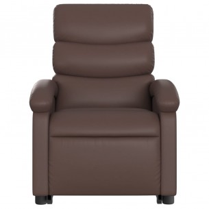 Fauteuil inclinable marron similicuir