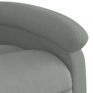 Fauteuil inclinable de massage électrique gris clair velours