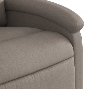 Fauteuil inclinable de massage électrique Taupe Tissu