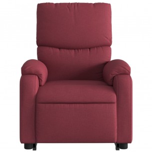 Fauteuil inclinable de massage électrique Rouge bordeaux Tissu