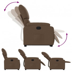 Fauteuil inclinable Marron Tissu
