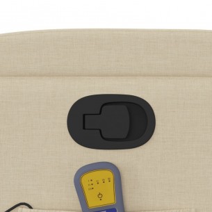Fauteuil inclinable de massage Crème Tissu