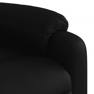 Fauteuil inclinable de massage électrique noir similicuir