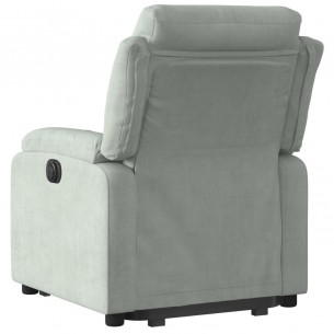 Fauteuil inclinable Gris clair Velours