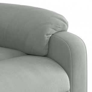 Fauteuil inclinable Gris clair Velours