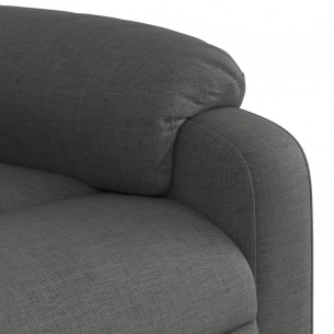 Fauteuil inclinable de massage électrique Gris foncé Tissu