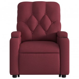Fauteuil inclinable de massage Rouge bordeaux Tissu
