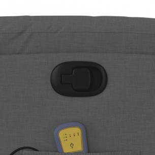 Fauteuil de massage inclinable Gris foncé Tissu