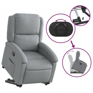 Fauteuil inclinable Gris clair Tissu